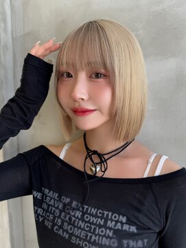 ロンド ストラーダ 心斎橋(Lond strada) レイヤーボブ×ハイトーン[心斎橋/髪質改善]