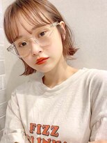 サンドレオ 新宿店(sand Leo)&nbsp;オリーブグレー/ボブ/顔周り/小顔/レイヤー/髪質改善/縮毛矯正