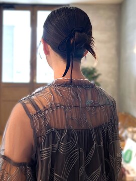 ヘアセット ヘアアレンジ カチモリヘア 韓国ヘア お呼ばれヘア