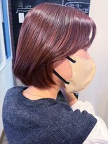 ファム 札幌大通(fam)&nbsp;春の美人ミニボブ×白髪染めローズピンク◎艶髪