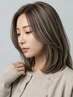 【ケアしながら白髪染め】 白髪染め+カット+プチトリートメント　￥8640