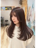 レイヤーカット　ロングレイヤー×ココアブラウン　大和
