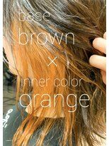 ヘアメイク マルナ 大通店(HAIR MAKE MALUNA) 【MALUNA 神】brown × orange