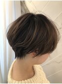 前髪長めエッジショートボブ☆簡単スタイリング