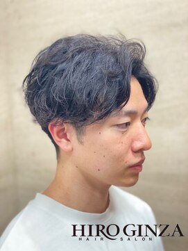 ヒロギンザ 新橋日比谷口店(HIRO GINZA) センターパートナチュラルパーマ 新橋 理容室 床屋 ヒロ銀座