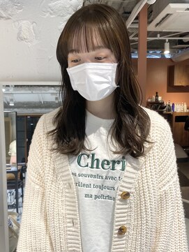 コフィー バイ メルト 吉祥寺(cofy by melt) 【中澤彩乃】オリーブベージュブリーチなしシースルー前髪透明感