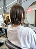 外ハネ ぱっつんボブ アッシュベージュ【川野 光】