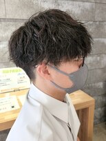 ニアウ 伊勢崎連取店(Niau)&nbsp;刈り上げマッシュショート波巻きツイストスパイラルパーマメンズ