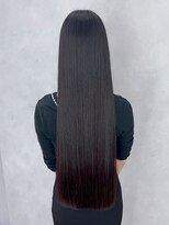 アイティーバイアルバム 藤沢店(IT by ALBUM)&nbsp;髪質改善カラー暗髪オリーブ_フルバングレッドブラウン_ba474201