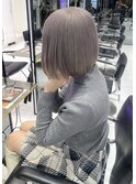 《keen×オオキタ》シルバーベージュ×切りっぱなしボブ