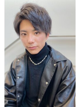 ヘアーズ ベリー 若江岩田店(hairs BERRY) ★BERRYアッシュブラックツ-ブロック束感ビジネスひし形黒髪ヘア