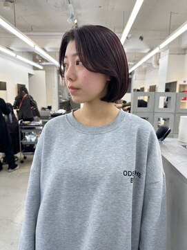 ノク 渋谷(nok) ミニボブディープラベンダー_美髪ピンクブラウン