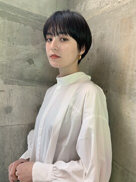 ケーツー 谷町(K-two) ショートマッシュ*前髪ありショートカット*黒髪*30代40代50代