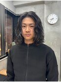 メンズロング、メンズボブ、スパイラルパーマ、ロン毛男子