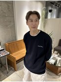 ハイトーン毛流れセンターパート