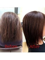 プールブー(PourVous)&nbsp;以前の薬剤ダメージで矯正を控えていたお客様