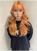 イメチェン/ホワイトブロンド/外ハネボブ/美髪/梅田