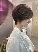 ショートボブ/グレージュ