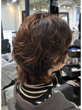 アクアオモテサンドウ(ACQUA omotesando) *くせ毛風ショートウルフパーマミニウルフパーマスタイル