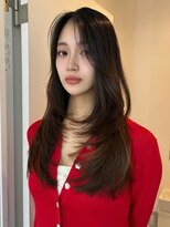 ヨロ 渋谷(YOLO)&nbsp;レイヤーカットウルフワンホンヘア韓国ヘア艶カラー