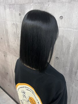 ルミナホワイト(Lumina White) 色が落ちる黒染め ブルーブラック