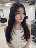 顔周りレイヤー/韓国スタイル/透明感カラー/髪質改善/美髪