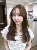20代30代髪質改善×レイヤーカット ミルクティーブラウン