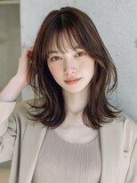 オンク 新宿(onk)&nbsp;黒髪/グレーベージュ/レイヤーロング/前髪パーマ[新宿駅]