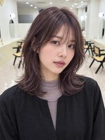 モト 船橋(moto)&nbsp;韓国アイドルハッシュウルフ艶髪ラベンダーブラウン顔周り船橋
