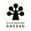 HAIR DESIGN baobab バオバブのお店ロゴ