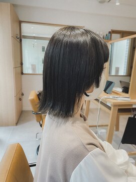 クラップス 上大岡(CLAPS) オリーブグレー/切りっぱなし/顔まわりレイヤー【ブリーチなし】