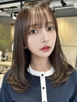 ティア(Tia.)&nbsp;縮毛矯正/髪質改善トリートメント/ミディアムヘア/グレージュ