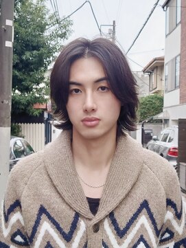 マノハル(MANOHARU) 【マノハル メンズスタイル】ミディアムウルフ×長めコンマヘア