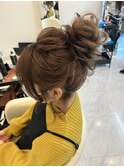 ふわふわアップヘア