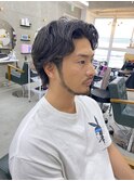 ツイストスパイラルスーツ短髪ツーブロック束感モテる黒髪