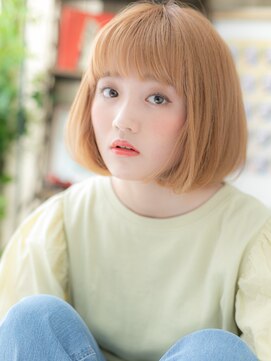 カバーヘア ブリス 大宮西口(COVER HAIR bliss) ■ぱっつん前髪ハイトーンカラーミニボブ301大宮10代20代30代