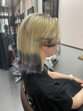 アリ 葛西店(ALi) 裾カラー|ブロンド|切りっぱなしボブ|ロブ葛西髪質改善
