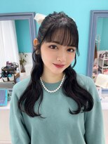 ハーフアップ/ヘアメ/ヘアセット/ヘアアレンジ/ホワイトカラー
