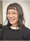 ウェーブパーマ/ミディアムウェーブ/外国人風パーマ