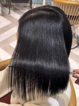 ロンドアベニール 北千住(Lond avenir) イメチェン外ハネボブ美髪ワイドバングレイヤー髪質改善縮毛矯正