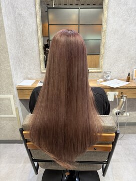 コンフィー(comfy) 『サザワ』ブリーチカラー、髪質改善、チェリーブラウン、ウルフ