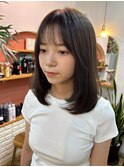 シースルーバング×ミディアムローレイヤー×髪質改善