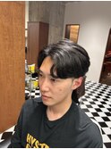 フェザーパーマサーフカール刈り上げセンターパート Y