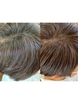 色モチに定評のあるカラー専門店◎女性スタイリストが揃うRe:COLORで、白髪が気にならない艶髪に！