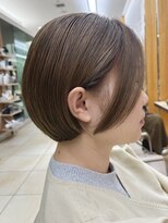 ピークアブー 銀座並木通り(PEEK-A-BOO)&nbsp;ミニボブ/丸みボブ/グレージュ/ミルクティーカラー/ブリーチあり