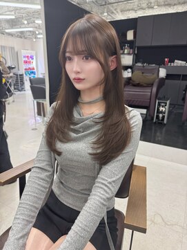 ハピネス 梅田茶屋町店(HAPPINESS) 韓国ヘア/レイヤーカット/顔周り/髪質改善/ブリーチなしベージュ