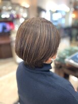 エルプリエ(elle brille)&nbsp;ハイライトのショートボブ　［用賀/髪質改善/オージュア]