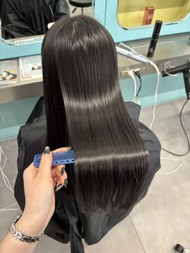 ノー バイ イオエ 西梅田(no. by ioe) ブリーチなしカラー/髪質改善/ミルクティーベージュ/小顔へア