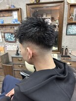 アールズ ヘア(R's hair)&nbsp;MEN’S/リバースセンターパート/ニュアンスパーマ/印西市/印西