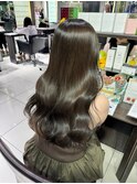 暗色カラー オリーブブラウン 髪質改善 トリートメント
